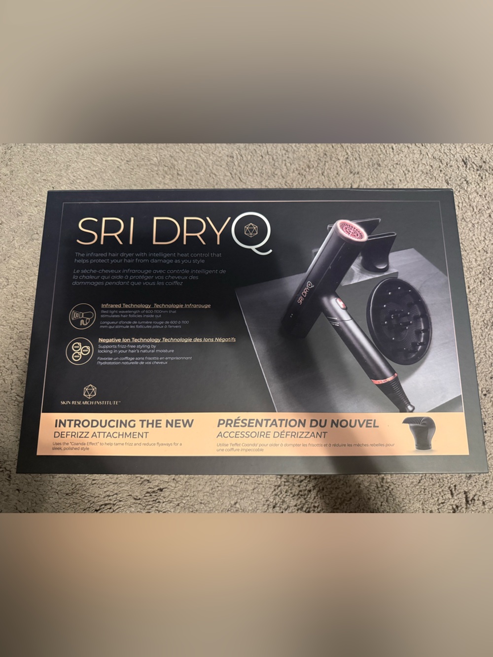 Compact Black Hair Dryer - Lightweight Styling Tool